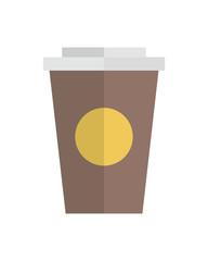 Cup Container Vector Flat Design Illustration
