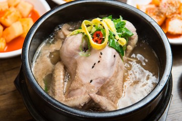 chicken soup. samgyetang