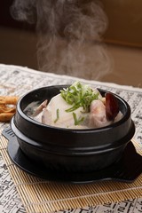 chicken soup. samgyetang