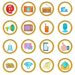 Communication vector set, cartoon style