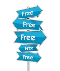 free placards concept  3d illustration