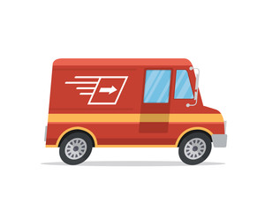 Modern Commercial Delivery Vehicle Illustration Logo