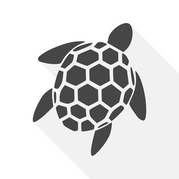 Turtle icon silhouette - Illustration