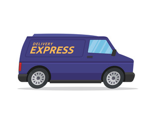 Modern Commercial Delivery Vehicle Illustration Logo