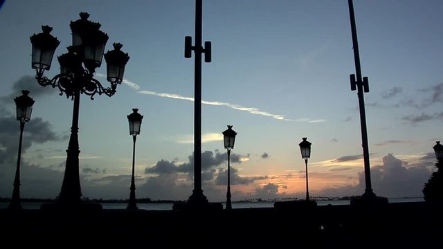 Caribbean Sunset seen from the Esplanade of Paseo de la Princesa