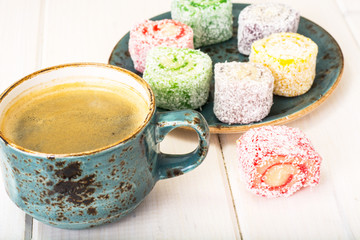 Oriental sweets turkish delight