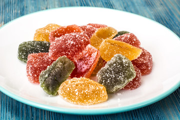 Dessert colorful marmalade