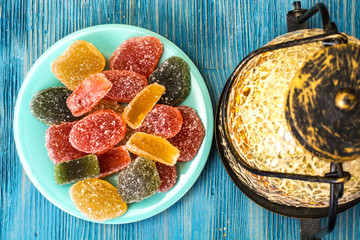 Dessert colorful marmalade