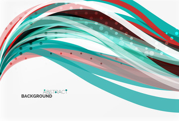 Vector geometric flowing lines abstract background