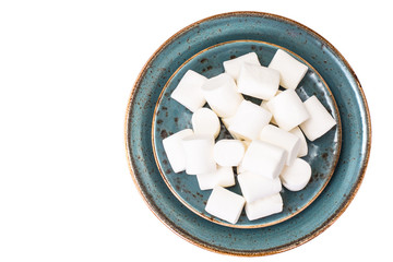 White marshmallow and coffee with milk