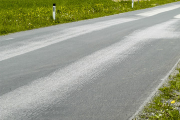 Country road, Austria, Lower Austria, Waldviertel, Niederfladnit