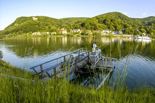 Danube side-arm at Greifenstein, Austria, Lower Austria, Danube