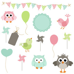 Digital birds and owls party
