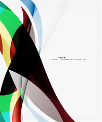 Colorful elegant wave creative layout