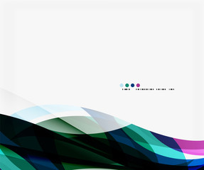 Colorful elegant wave creative layout