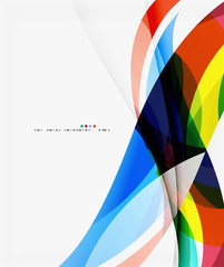 Colorful elegant wave creative layout