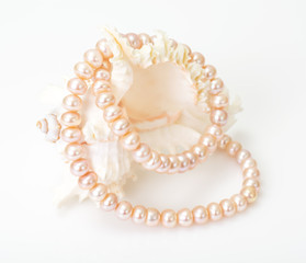 Jewel of pink pearls.