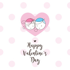 Valentine's card with copy space.
Greeting card template. Seamless pattern at the background.