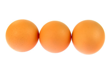 Eggs isolated on white background