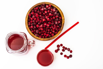 Cranberries and juice