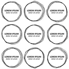 hatching circle frame set for your design