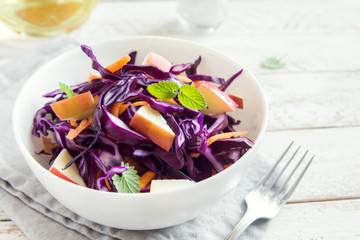 Red Cabbage Coleslaw Salad