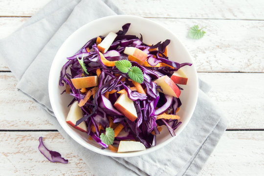 Red Cabbage Coleslaw Salad