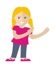 Girl Vector Illustration in Flat Design