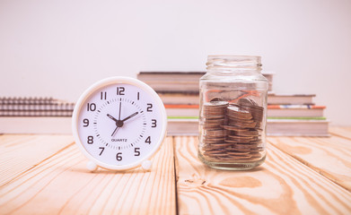 Time and money with vintage color effected