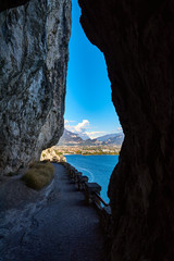 Beautiful landscape. View of Lake Garda, Riva del Garda,Italy. Popular destinations for travel in Europe.