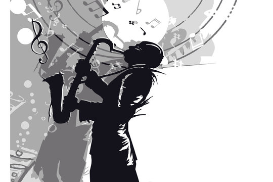 Jazz Saxophonist Musician Silhouette