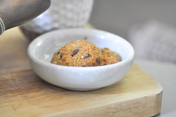 cookies in the white plate