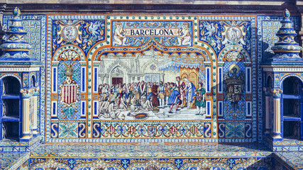 Tiled mural representing Barcelona © Doug Armand
