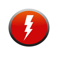 Fototapeta premium Bolt button icon. Isolated on white background.