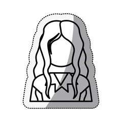 contour people face icon image, vector illustration design