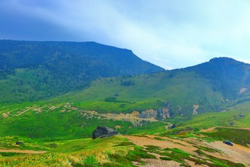 Fototapeta premium 【群馬県/長野県】毛無峠とアウディTT
