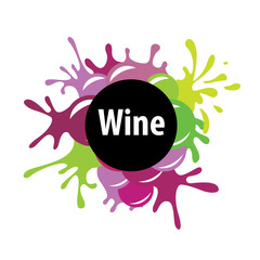 bunch of grapes for wine logo