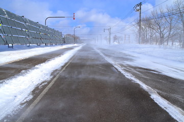 Blowing snow in Hokkaido