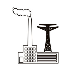 contour Smoke factory icon image, vector illustration design