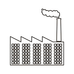 contour Smoke factory icon image, vector illustration design