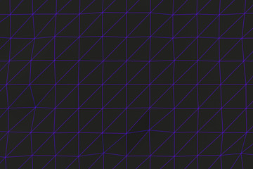 Dark low poly displaced surface with glowing connecting lines
