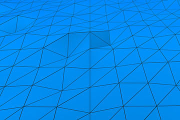 Colored low poly displaced surface with dark connecting lines