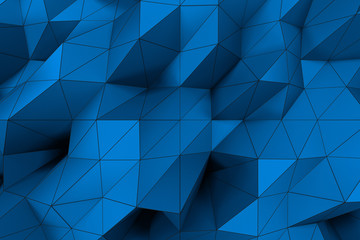 Colored low poly displaced surface with dark connecting lines