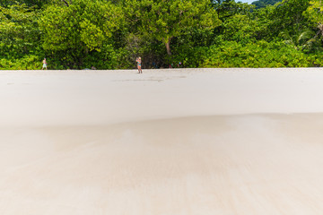 Tropical beach Sea Sand sky and summer day