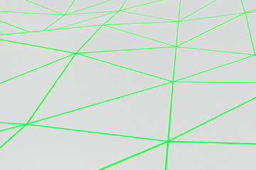 Bright low poly displaced surface with glowing connecting lines