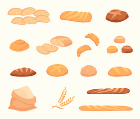 Icons in a flat bread style