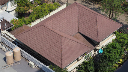 Roof tiles and made from ceramic.