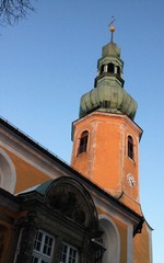 Fototapeta na wymiar Barocke Dorfkirche im sächsischen Hochkirch
