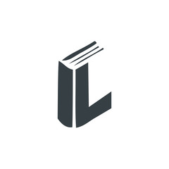 Initial Letter IL Book Design Logo Law