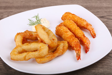 Squid and Shrimp Tempura
